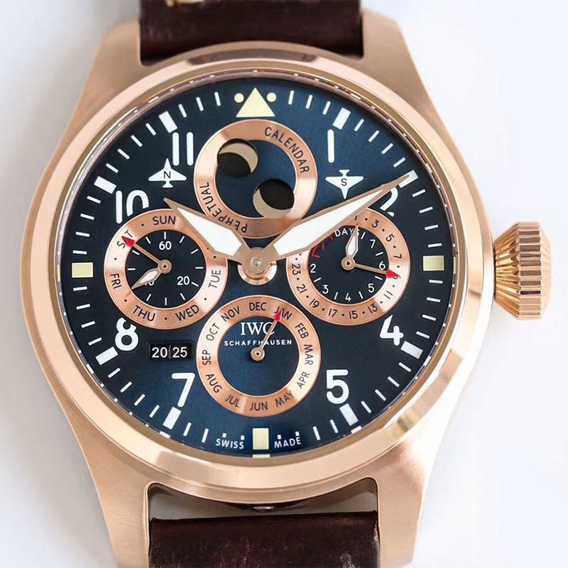 【V9製 ブルー】IWCコピー ビッグ・パイロット パーペチュアルカレンダー IW392202